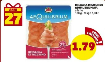 PENNY Aia Bresaola Di Tacchino Aequilibrium offerta