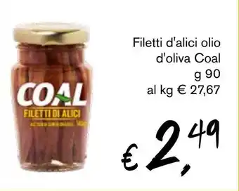 èccoMI Filetti d'alici olio d'oliva Coal g 90 offerta