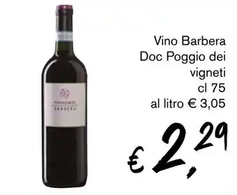 èccoMI Vino Barbera Doc Poggio dei vigneti cl 75 offerta