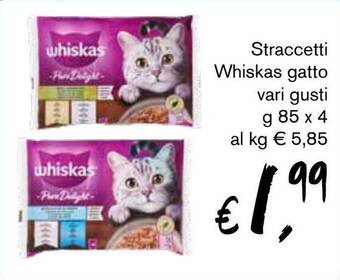 èccoMI Straccetti Whiskas gatto vari gusti g 85 x 4 offerta