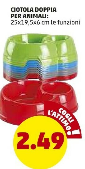 PENNY Ciotola Doppia Per Animali offerta