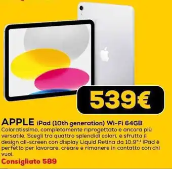 Euronics APPLE iPad (10th generation) Wi-Fi 64GB offerta