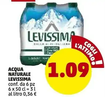 PENNY Levissima Acqua Naturale 500 G(ml) offerta