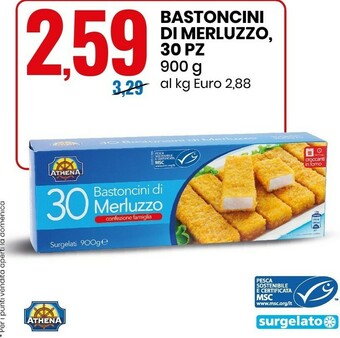 Eurospin Athena Bastoncini Di Merluzzo offerta