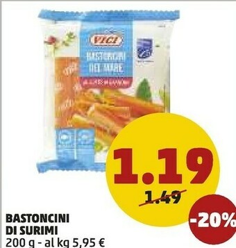PENNY Vici Bastoncini Di Surimi offerta