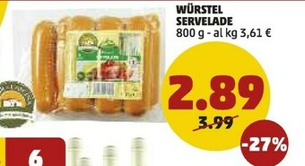 PENNY Servelade Wurstel offerta