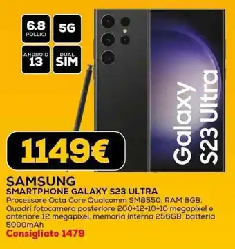 Euronics SAMSUNG SMARTPHONE GALAXY S23 ULTRA offerta