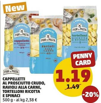 PENNY Fior di pasta Cappelletti Al Prosciutto Crudo offerta
