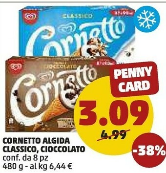 PENNY Algida Cornetto Classico Formato Speciale 480 G(ml) offerta