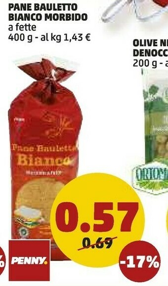 PENNY Pan Bauletto Bianco Morbido offerta