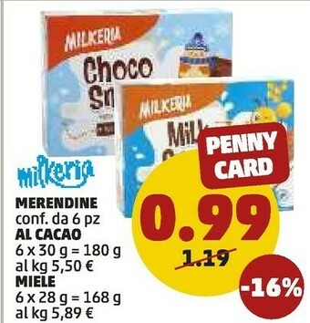 PENNY Milkeria Merendine offerta