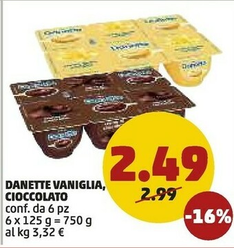PENNY Danone Danette Vaniglia 750 G offerta