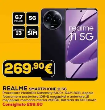 Euronics REALME SMARTPHONE 11 5G offerta