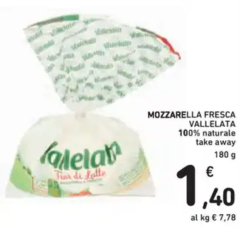 Spazio Conad Vallelata Mozzarella Fresca 180g offerta