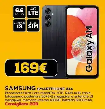 Euronics SAMSUNG SMARTPHONE A14 offerta