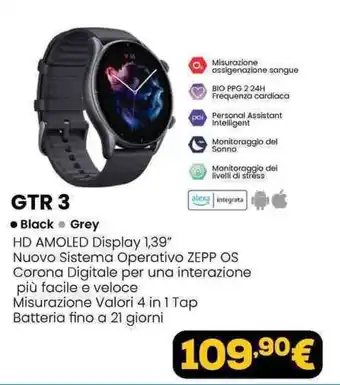 Euronics Amazfit GTR 3 offerta