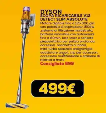 DYSON SCOPA RICARICABILE V12 DETECT SLIM ABSOLUTE
