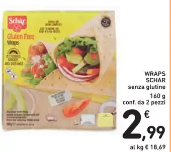 Spazio Conad Schär Wraps 2pz 160g offerta