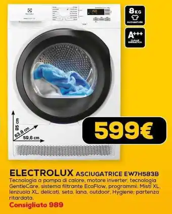 Euronics ELECTROLUX ASCIUGATRICE EW7H583B offerta