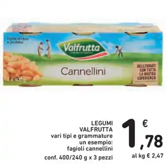 Spazio Conad Valfrutta Legumi 400/240g x 3 pezzi offerta