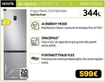 Euronics Samsung Air-Space EcoFlex Al RB34C675DSA offerta