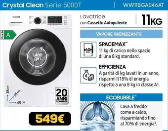 Samsung Crystal Clean Serie 5000T WW11BGA046AT