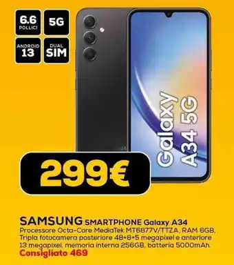 Euronics SAMSUNG SMARTPHONE Galaxy A34 offerta