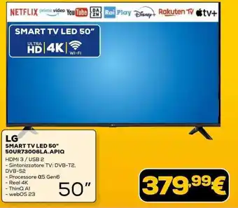 Euronics LG SMART TV LED 50" 50UR73006LA.APIQ offerta