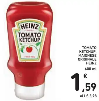 Spazio Conad Heinz Tomato Ketchup, Maionese Originale 400ml offerta