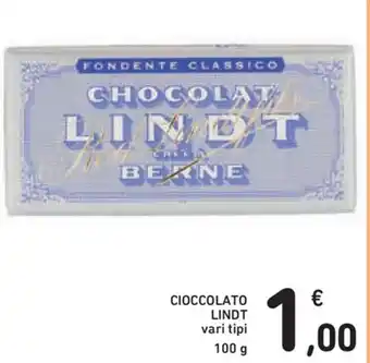 Spazio Conad Lindt Cioccolato 100g offerta