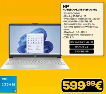 Euronics HP NOTEBOOK 15S FQ5003NL offerta
