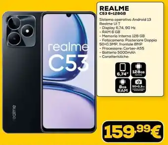 Euronics REALME C53 6+128GB offerta