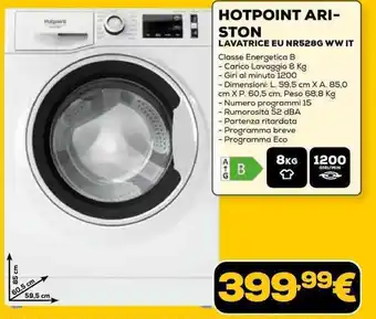 Euronics HOTPOINT ARISTON LAVATRICE EU NR528G WW IT offerta