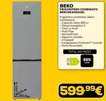 Euronics BEKO FRIGORIFERO COMBINATO B5RCNE406HXB1 offerta
