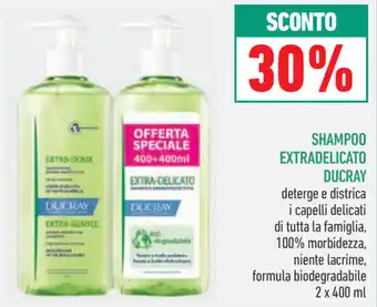 Spazio Conad 30% Sconto Ducray Shampoo Extradelicato 2x400ml offerta