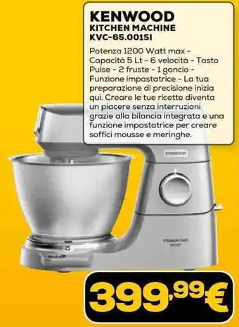 Euronics KENWOOD KITCHEN MACHINE KVC-65.001SI offerta