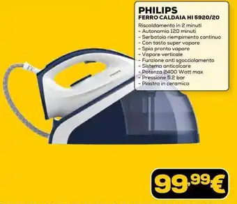 Euronics PHILIPS FERRO CALDAIA HI 5920/20 offerta