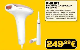 Euronics PHILIPS EPILATORE LUCE PULSATA BRI 920/00 offerta
