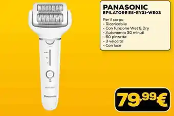 Euronics PANASONIC EPILATORE ES-EY31-W503 offerta