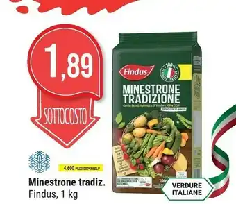 Supermercati Gulliver Findus Minestrone Tradizione 1000 G(ml) offerta