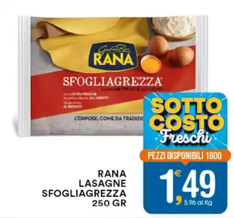 Gecop RANA LASAGNE SFOGLIAGREZZA 250 GR offerta