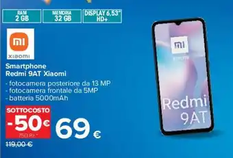 Carrefour Smartphone Redmi 9AT Xiaomi offerta