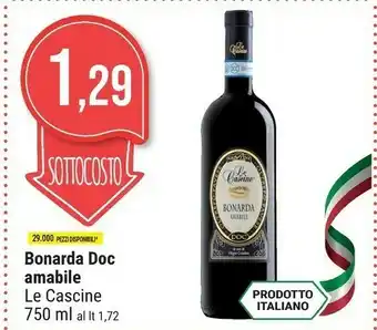 Supermercati Gulliver Le Cascine Bonarda Doc Amabile offerta