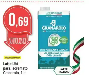 Supermercati Gulliver Granarolo Latte Parzialmente Scremato 1000 G(ml) offerta