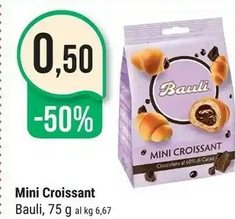 Supermercati Gulliver Bauli I Minuti Mini Croissant Cacao 75 G(ml) offerta