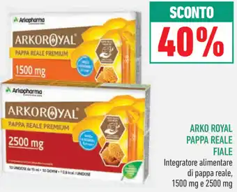 Spazio Conad 40% Sconto Arko Royal Pappa Reali Fiale 1500mg e 2500mg offerta