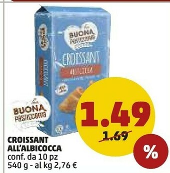 PENNY La Buona Pasticceria - 10 Croissants All'Albicocca 540 G(ml) offerta
