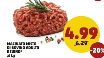 PENNY Macinato Misto Di Bovino Adulto E Suino offerta