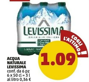 PENNY Levissima Acqua Naturale 500 G(ml) offerta