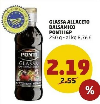 PENNY Ponti Glassa Gastronomica All'Aceto Balsamico Di Modena 250 G(ml) offerta